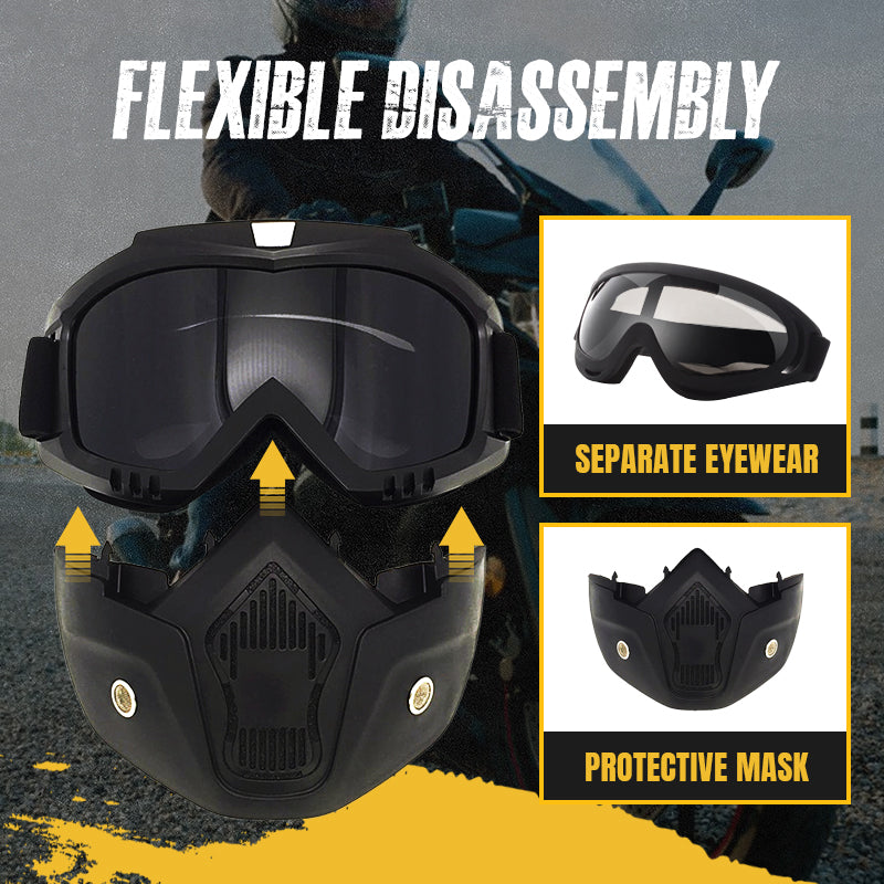 HD Anti-fog Detachable Full Face Goggles(Anti-Glare, Anti-Ultraviolet Radiation, Anti-Dust)