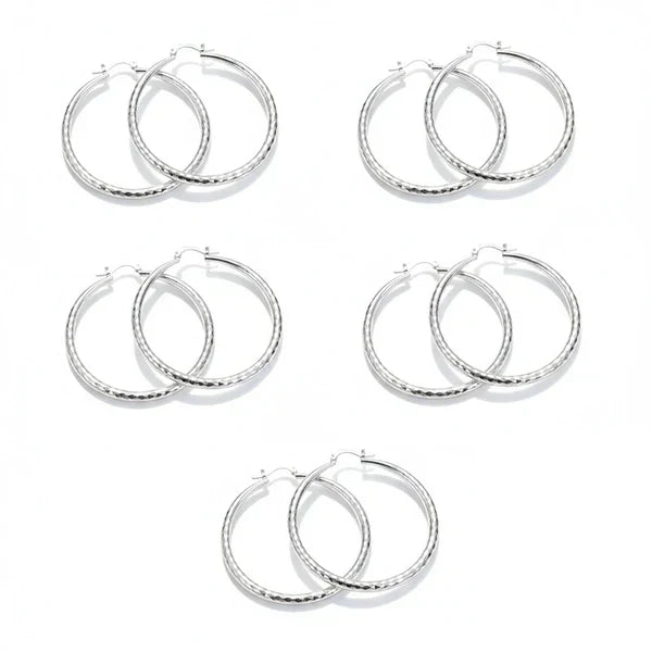 🎉BUY 1 GET 1 FREE🎁Diamond-Cut Hoop Earrings for Women