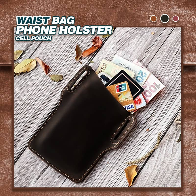 Universal Leather Case Waist Bag
