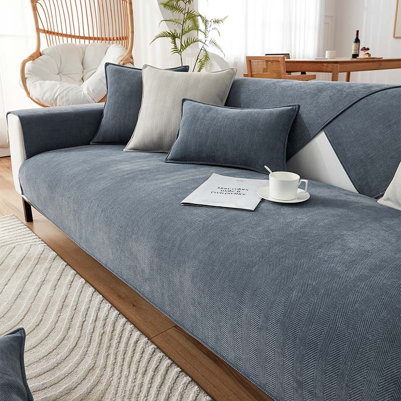 🔥Herringbone Chenille Fabric Furniture Protector Sofa Cover