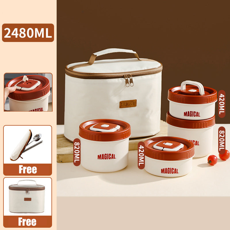 Microwaveable Stainless Steel Insulated Lunch Box