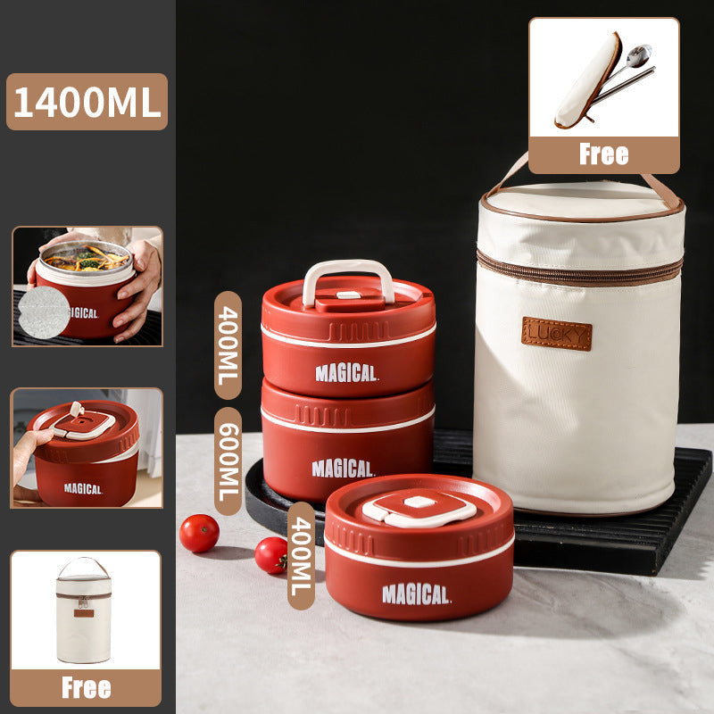 Microwaveable Stainless Steel Insulated Lunch Box
