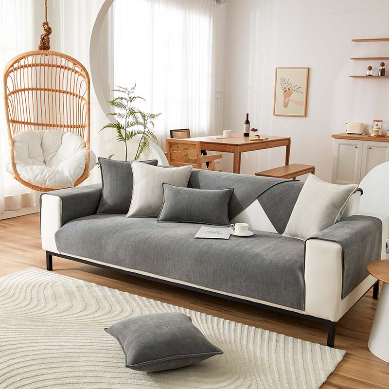 🔥Herringbone Chenille Fabric Furniture Protector Sofa Cover