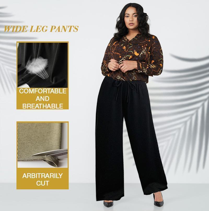 Ice Silk Wide Leg Pants Women