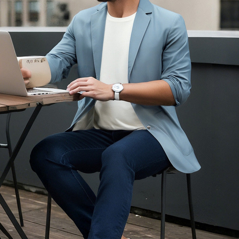 Men's Summer Lightweight Suit Jacket