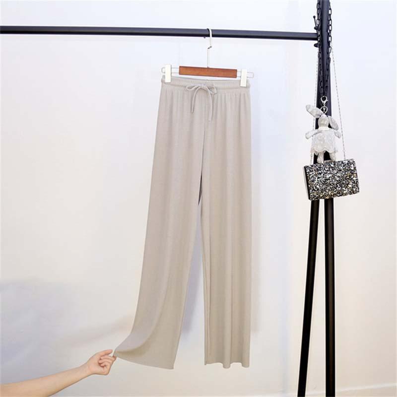Ice Silk Wide Leg Pants Women