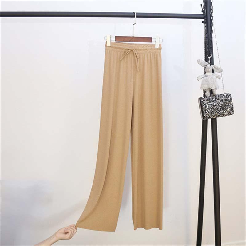 Ice Silk Wide Leg Pants Women
