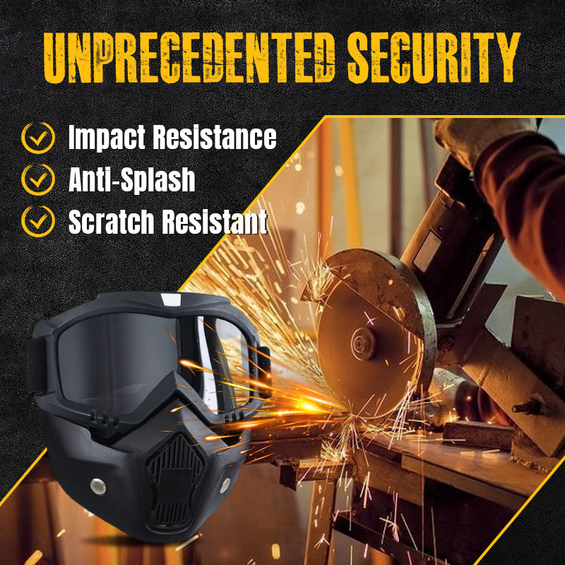 HD Anti-fog Detachable Full Face Goggles(Anti-Glare, Anti-Ultraviolet Radiation, Anti-Dust)