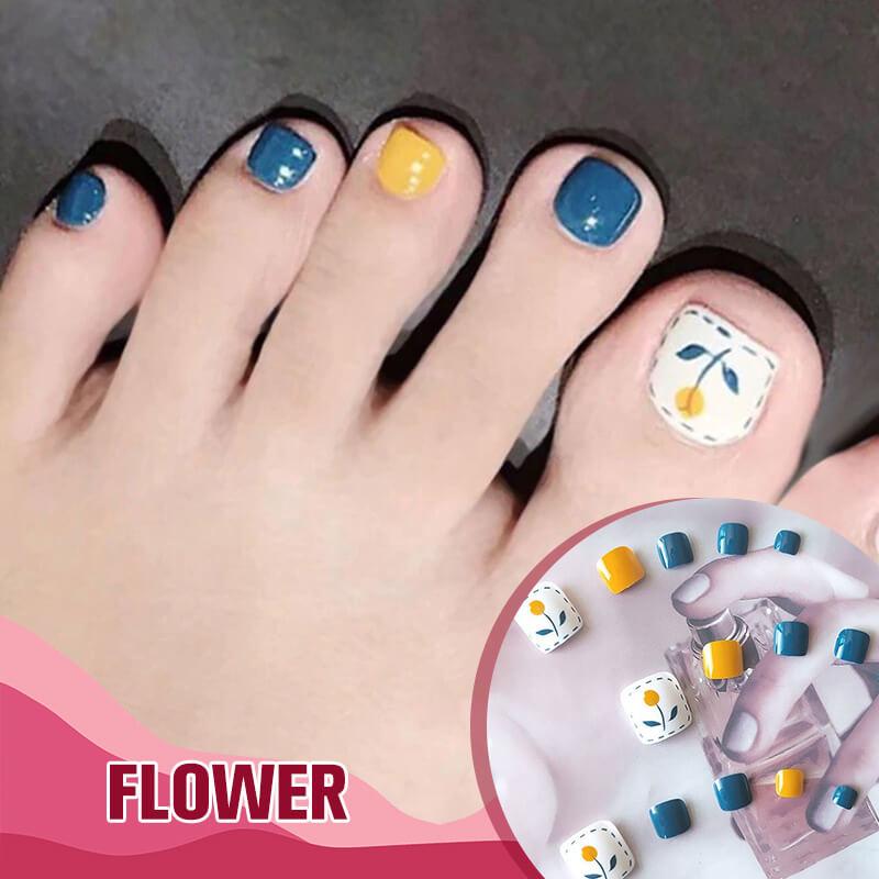 Mysterious Cat Eye Feet Nail Patch with Jelly Gum(24PCS)
