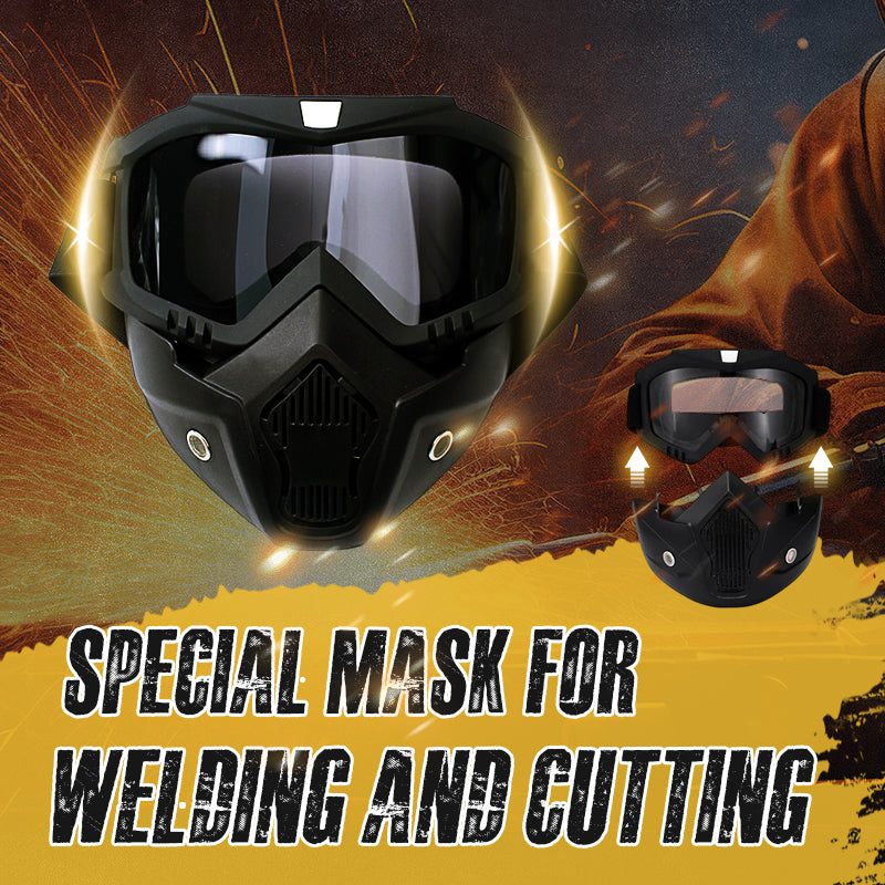 HD Anti-fog Detachable Full Face Goggles(Anti-Glare, Anti-Ultraviolet Radiation, Anti-Dust)