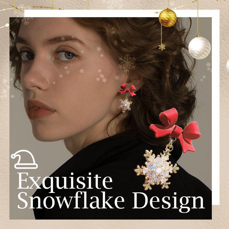 ✨Hot Sale✨ Fashion Bow Snowflake Earrings