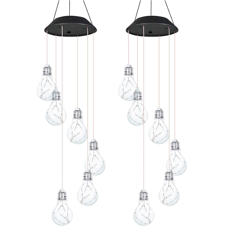 💡Outdoor Colorful LED Solar-Powered Light Bulb Wind Chimes🌠