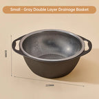 Multipurpose Double Layer Drainage Basket