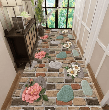 🔥【limited time 50% discount】Cut-out 3D carpet with floral flooring