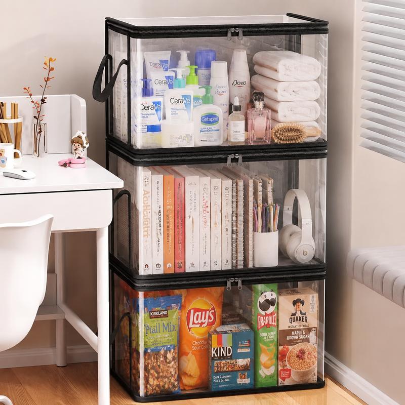 🔥Buy 2 Get 1 Free📦Portable Large Heavy-Duty Thick Plastic Clear Storage Box with Hinged Lid | Home, Travel & Camping