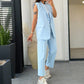 💖Women’s Stylish Sleeveless Blazer & High-Waisted Pants Set