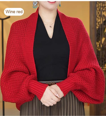 Knitted Soft Shawl Cardigan For Women