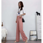 Ice Silk Wide Leg Pants Women