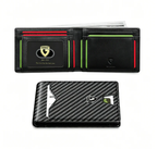 RFID-Blocking Leather and Carbon Fiber Credit Card Holder