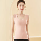 🥳2023 Brand New Fabric Women's Built-in Bra Thermal Underwear