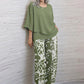 💖Women’s Printed Pants and Crew Neck Top Set