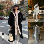 🥳 2-Layered Faux Lambswool Hooded Coat Jacket(Great Sale⛄)