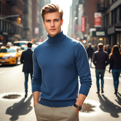 ✨Men's Solid Color Premium Turtleneck Sweater