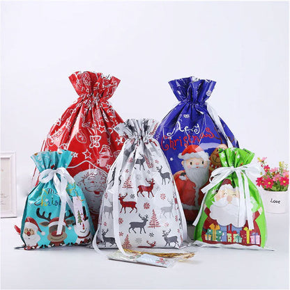 🎅Christmas Sales🎄Drawstring Christmas Gift Bags (Biodegradable)