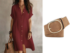 🌸Women's Short Sleeve Button-Down Shirt Dress – Your New Wardrobe Essential ✨