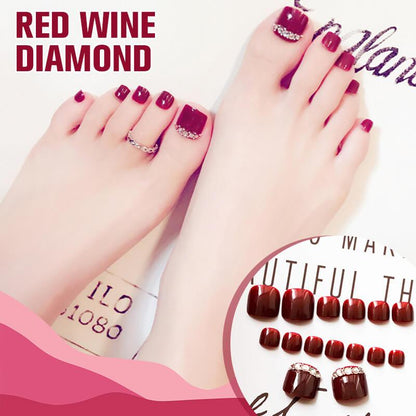 Mysterious Cat Eye Feet Nail Patch with Jelly Gum(24PCS)