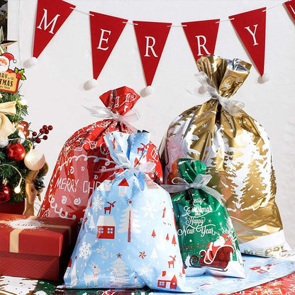 🎅Christmas Sales🎄Drawstring Christmas Gift Bags (Biodegradable)