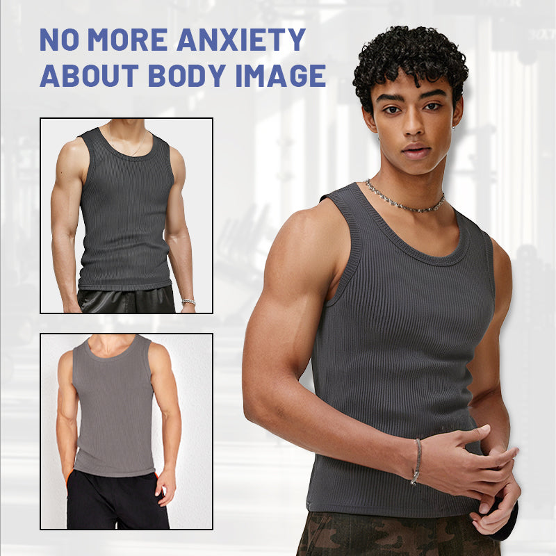 🎉🛍️Men's Summer Essentials🎽Round Neck Quick-Drying Stretchy Slim Tank Top