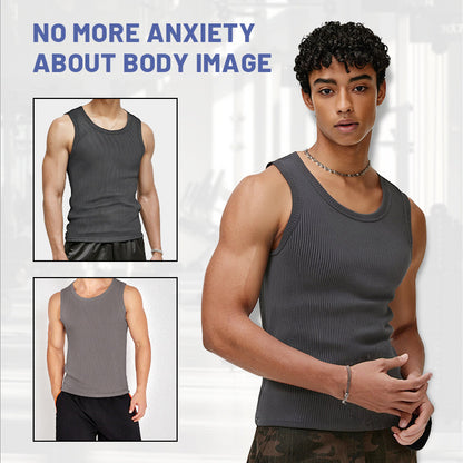 🎉🛍️Men's Summer Essentials🎽Round Neck Quick-Drying Stretchy Slim Tank Top