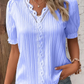 V-Neck Plain Lace Elegant Shirt