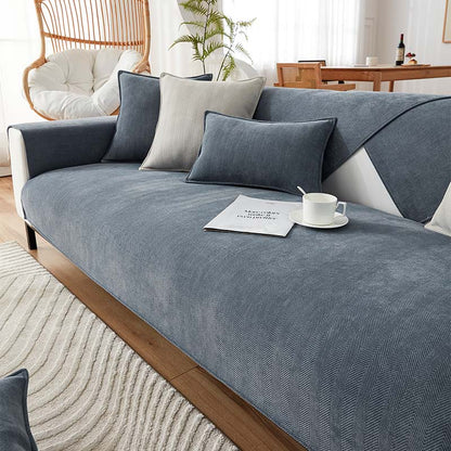 🔥Herringbone Chenille Fabric Furniture Protector Sofa Cover