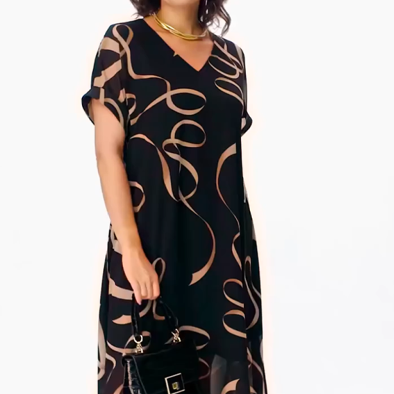 🔥2025 Hot Sale🔥Flowy V-Neck Midi Dress