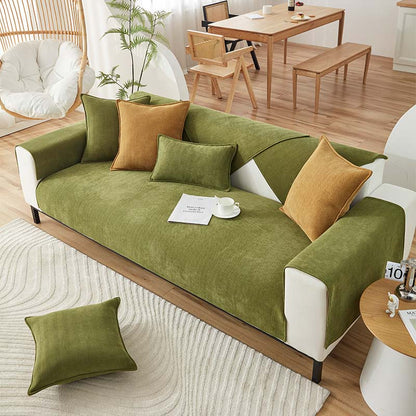 🔥Herringbone Chenille Fabric Furniture Protector Sofa Cover