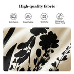 💥Soft Botanical Print V-Neck Midi Dress – Elegant, Lightweight & All-Match