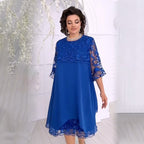🌸🌸🌸Sheer Breeze Layered Lace Dress