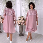 🌸🌸🌸Sheer Breeze Layered Lace Dress