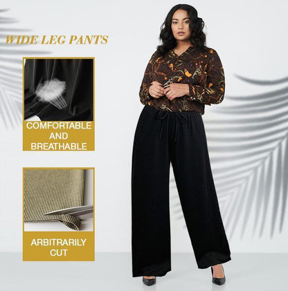 Ice Silk Wide Leg Pants Women