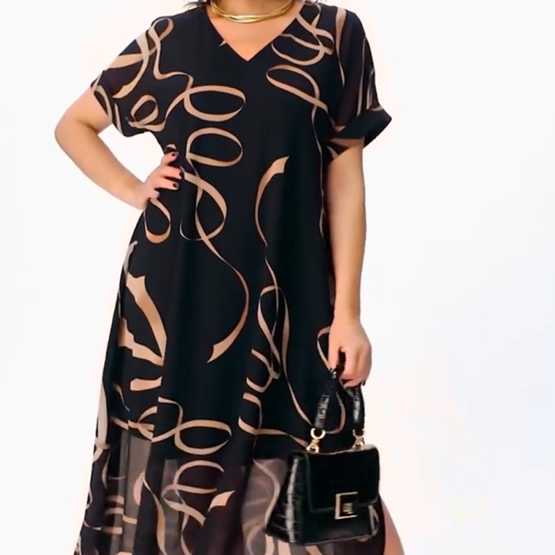 🔥2025 Hot Sale🔥Flowy V-Neck Midi Dress