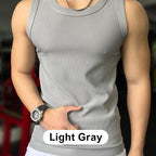 🎉🛍️Men's Summer Essentials🎽Round Neck Quick-Drying Stretchy Slim Tank Top