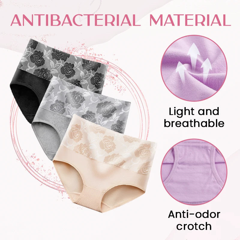 ✨ BUY 5 GET 5 FREE✨Cotton High Waist Abdominal Slimming Hygroscopic Antibacterial Underwear