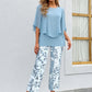 💖Women’s Printed Pants and Crew Neck Top Set
