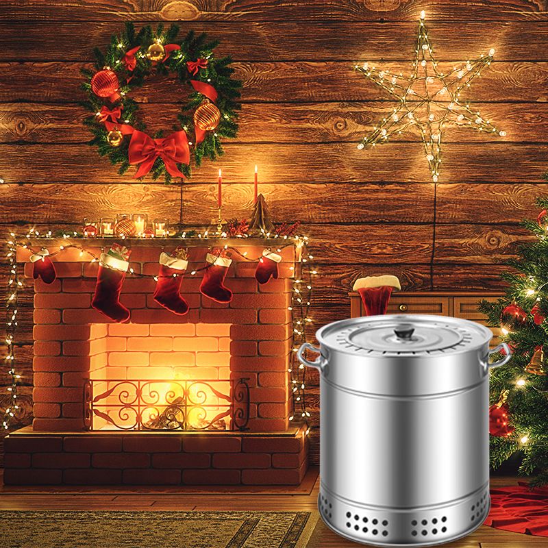 💥Smokeless steel grill bucket with aerospace grade material