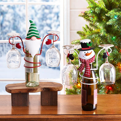 ✨Festive Wine Bottle & Glass Holders for the Holidays!🍷