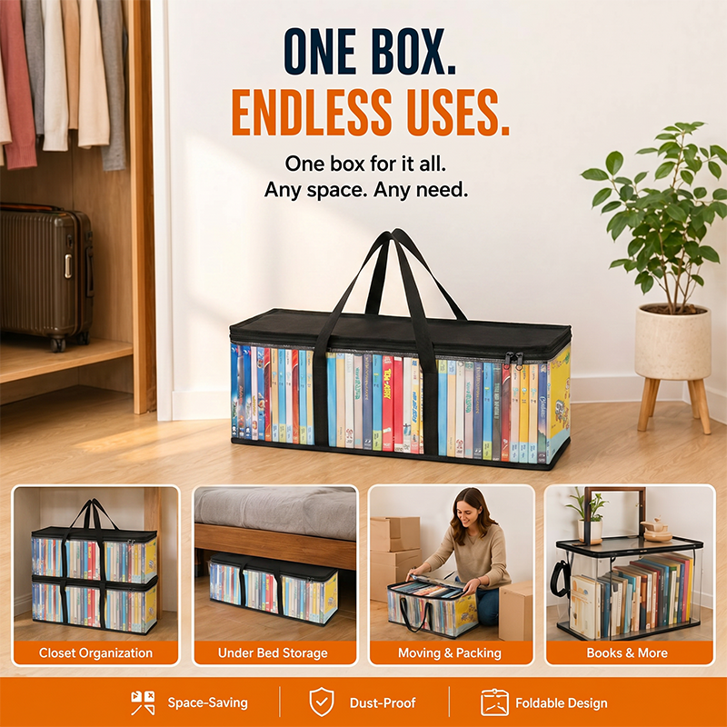 🔥 Buy 2 Get 1 Free 📦 Large Heavy-Duty Thick Plastic Clear Storage Bag for Clothes, Moving & Storage