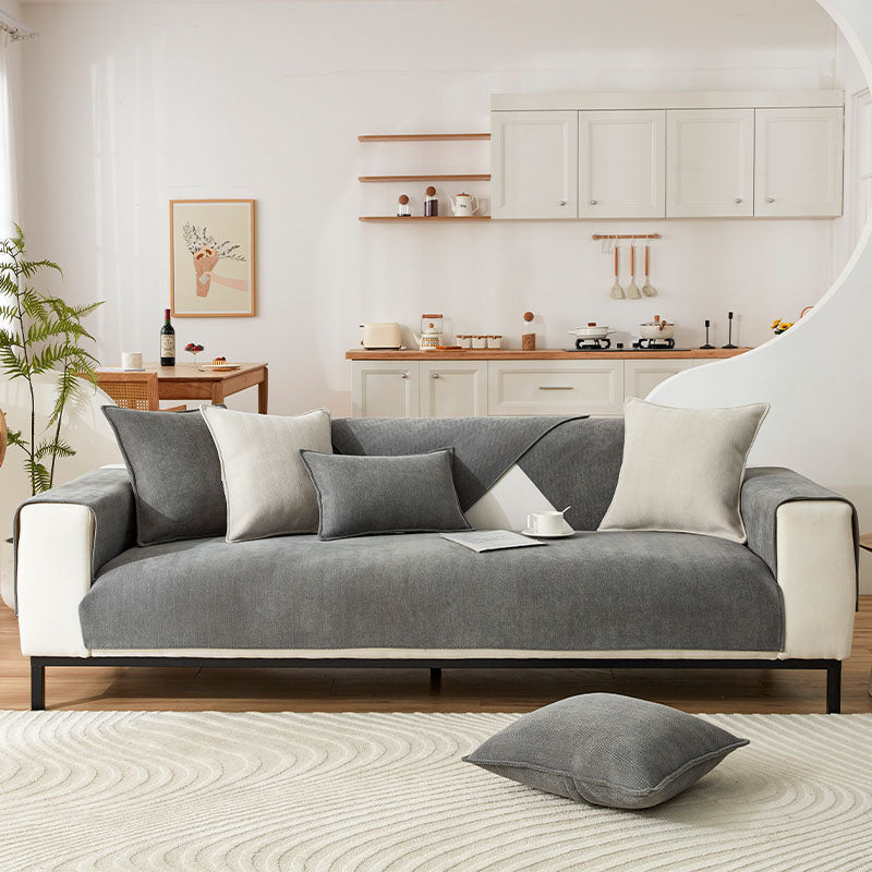 🔥Herringbone Chenille Fabric Furniture Protector Sofa Cover