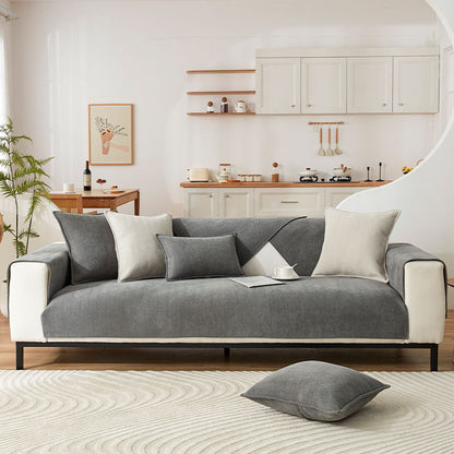 🔥Herringbone Chenille Fabric Furniture Protector Sofa Cover